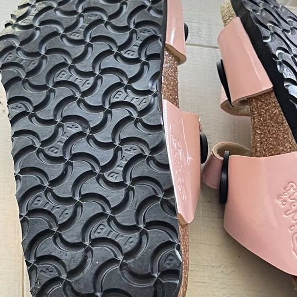 Birkenstock Birki’s Madura Patent Leather Peach Sandals Size EU 38 US 7 - Picture 7 of 9